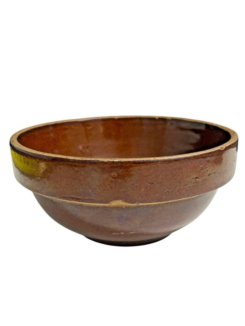 Red Wing Stoneware Brown Crock Advertising Bowl Columbia Metal Products Chicago